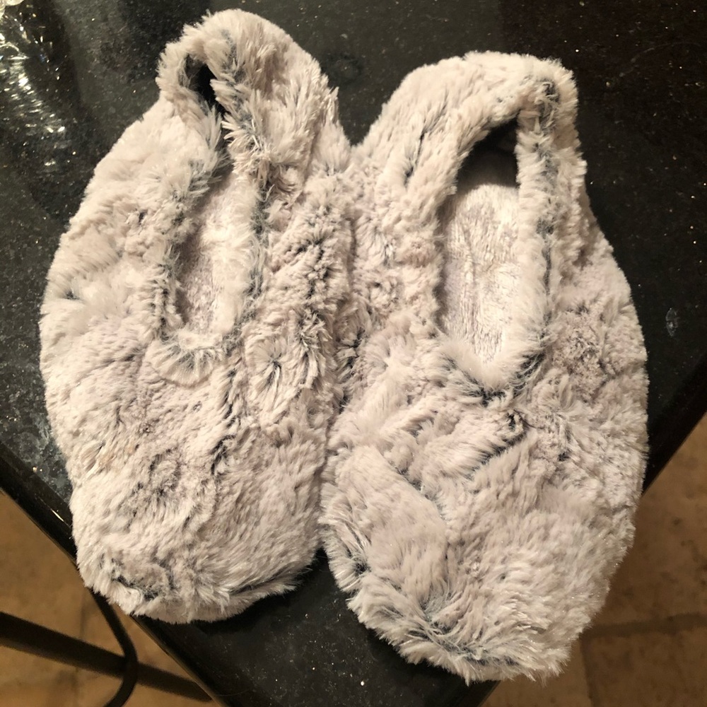Microwaveable aromatherapy slippers.